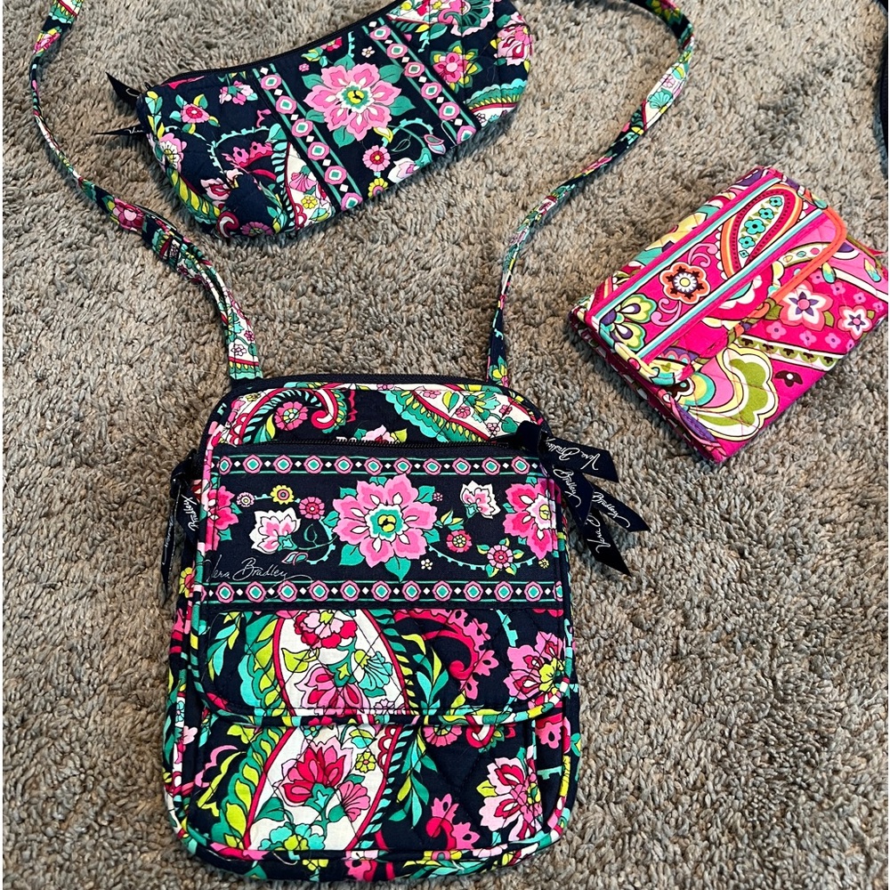 Lot of misc. Vera Bradley bags + 1 Kate Spade wallet